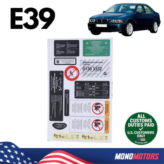 Stickers Decals Set Best Quality for BMW 5 Series E39