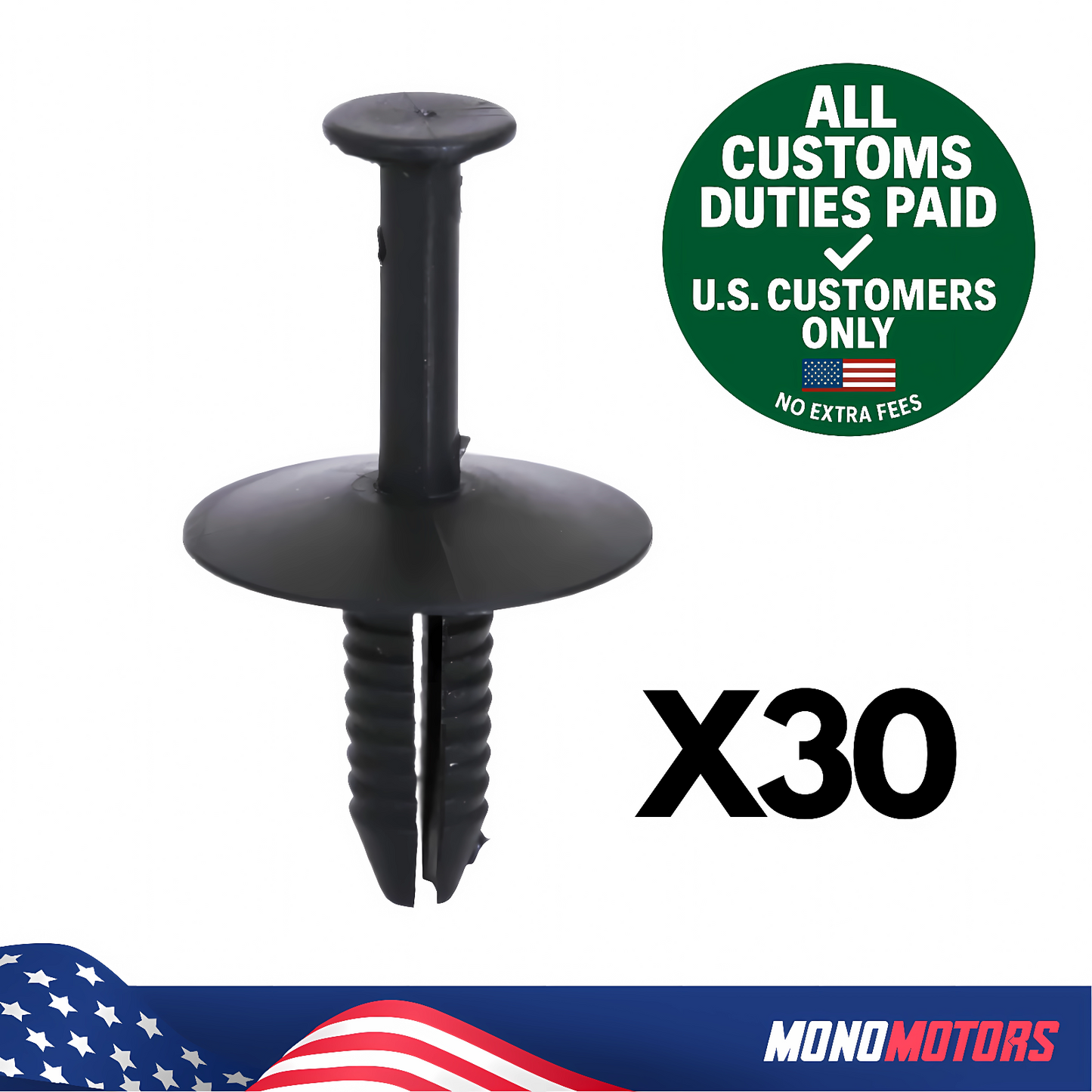 Side Skirt Clips Expanding Rivet X30 for BMW E46 E38 E39 E53 X5 51118174185