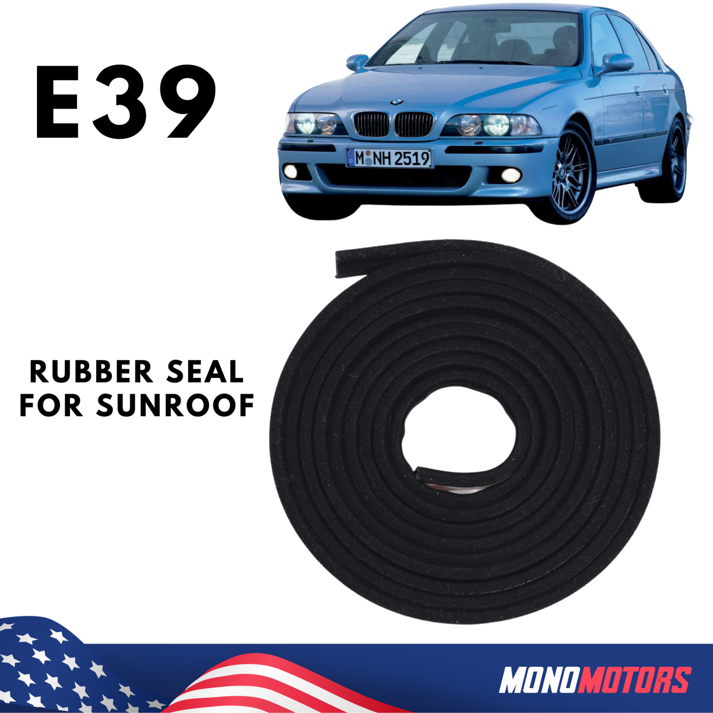 Sunroof Rubber Seal Gasket for BMW 5 Series E39 Rubber Seal