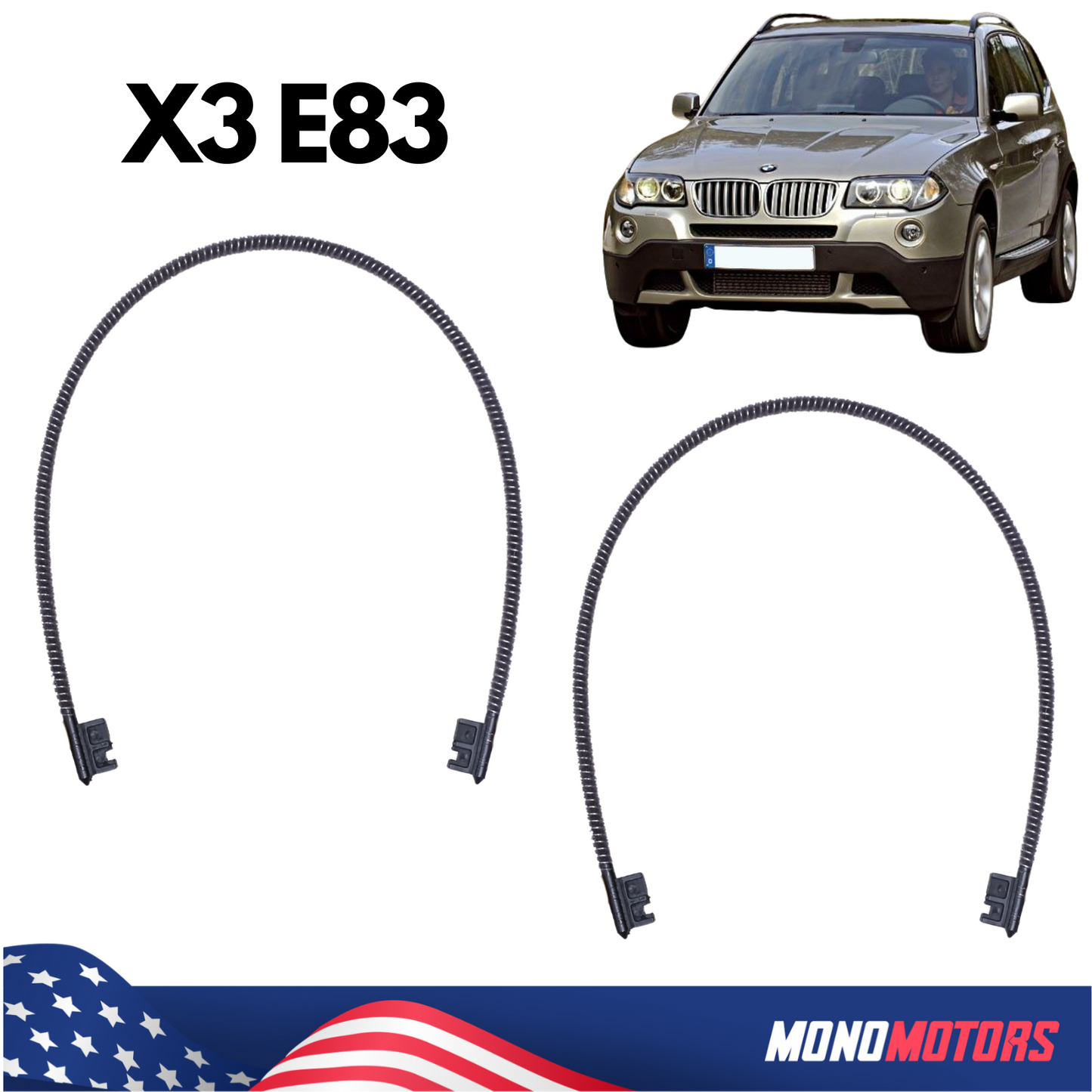 Rear Sunroof Sunshade Cable Repair Kit for BMW X3 E83 2003–2010 54103454098