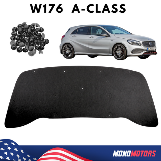 Mercedes W176 A-class Hood Panel W/clips Engine Heat Sound Insulation OEM