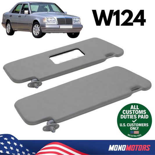 Sun Visor Set Mercedes W124 Gray Left Right Interior Shade
