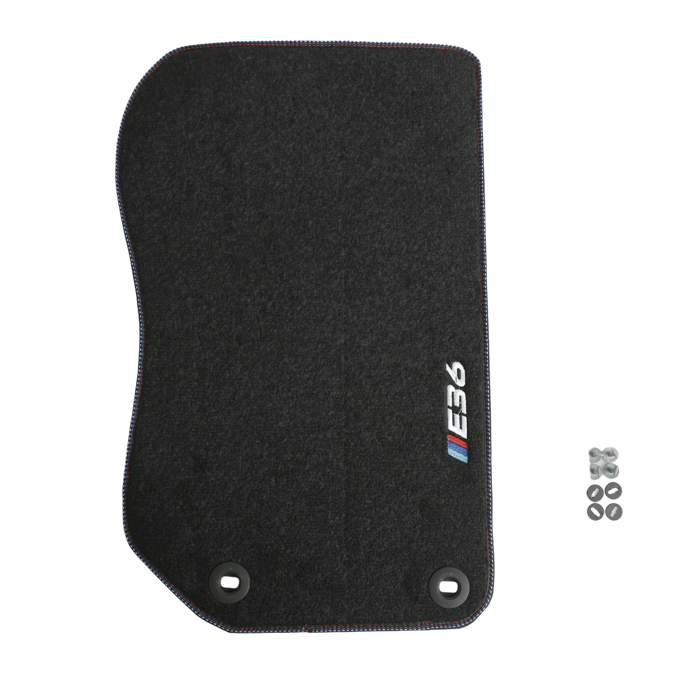Carpet Floor Mats for BMW E36 Sedan M Sport Colors 4pcs with Clips