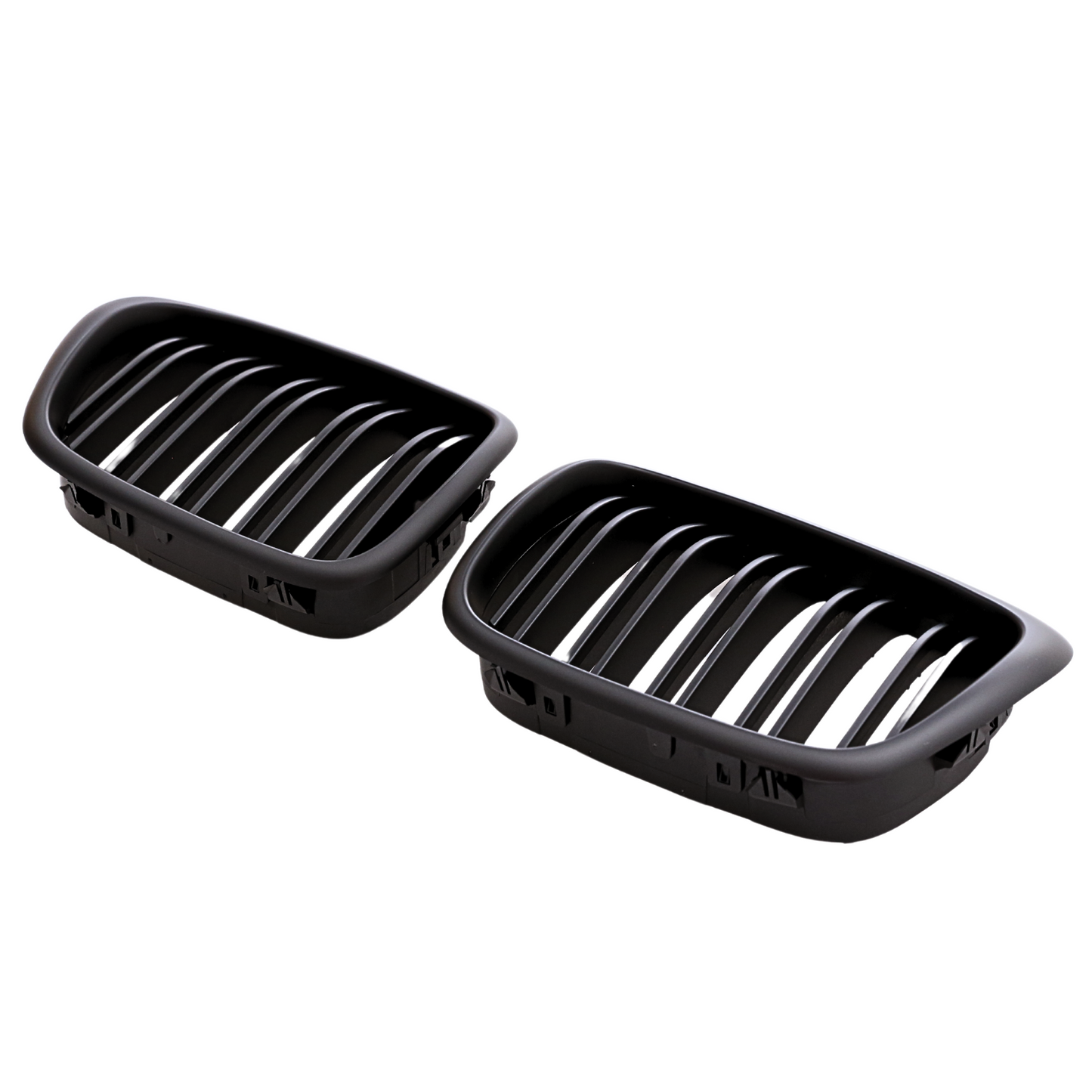 BMW 3 Series E39 Matte Black Double Slat Grille 1996-2003 Kidney Grille Pair