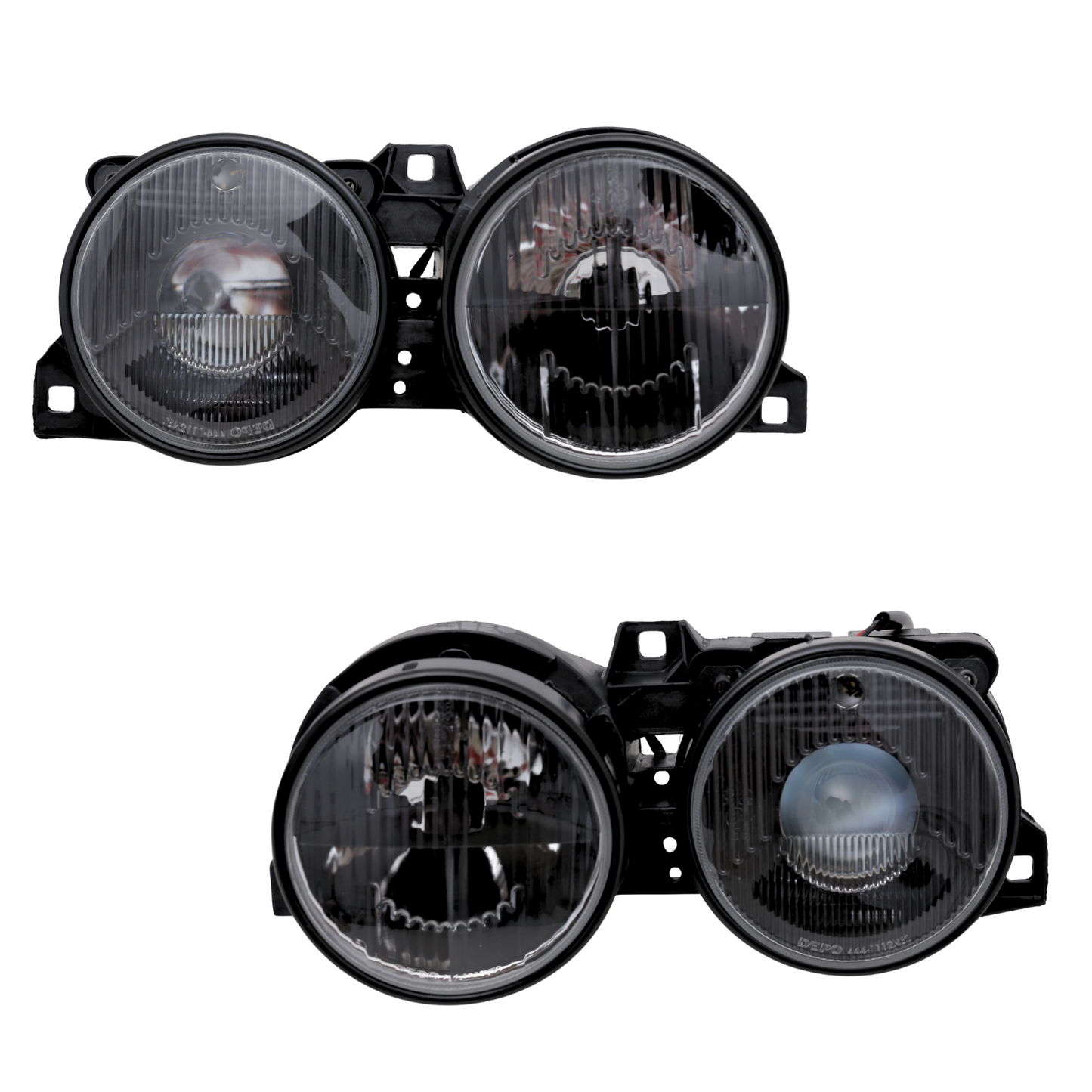 Black Headlight Assembly Set Left Right for BMW E30 1982-1994