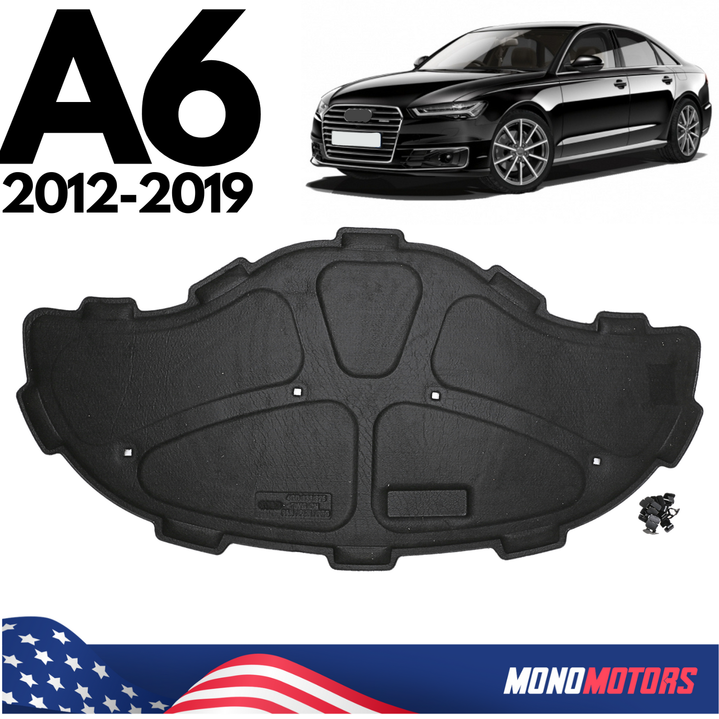 Hood Engine Insulator for Audi A6 2012-2019 Liner Hood Insulation 4G0863825
