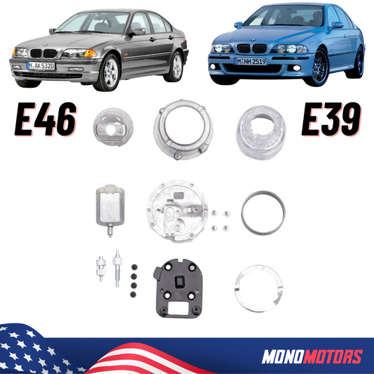 Right Mirror Kit for BMW E46 E39 Mini Cooper R50-R53 Round Shape Folding Up Set
