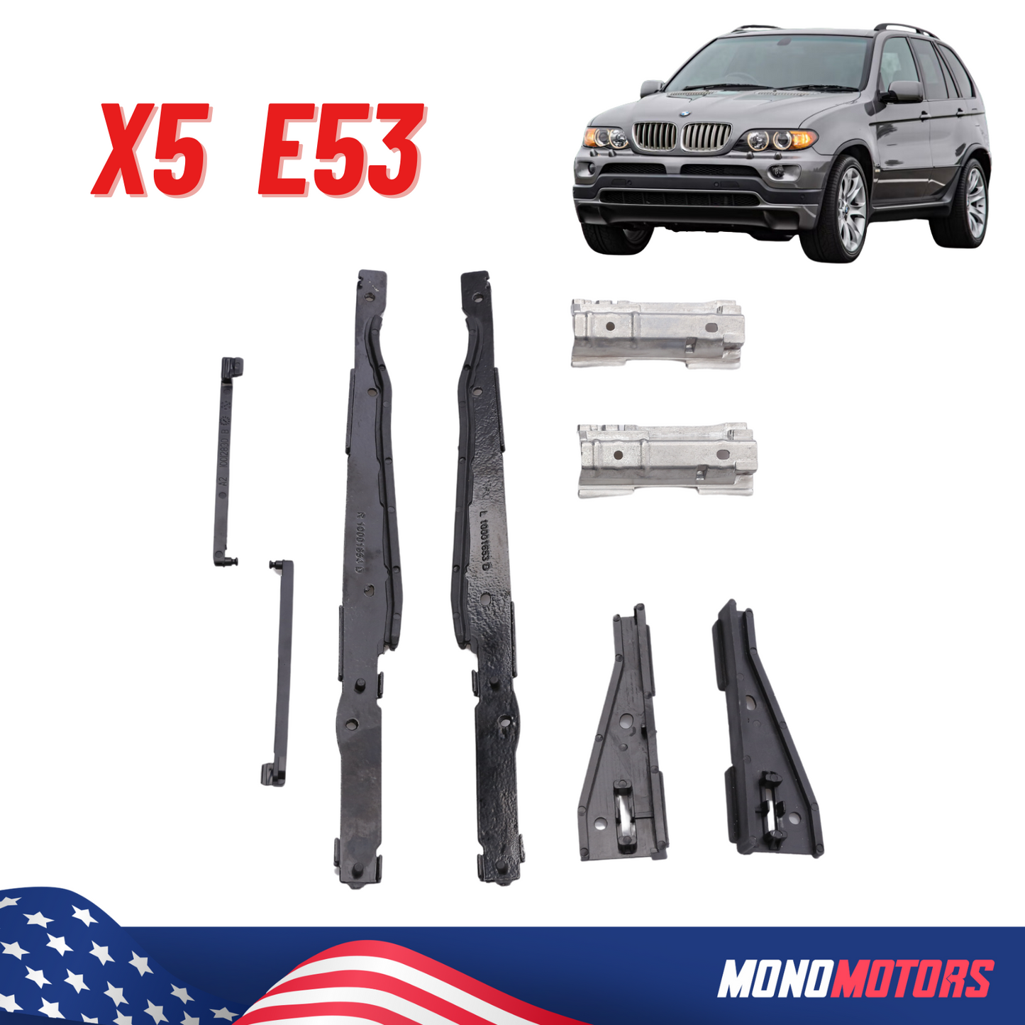 Sunroof Repair Kit for BMW X5 E53 X3 E83 Panoramic Sunroof Slide Rails Bracket