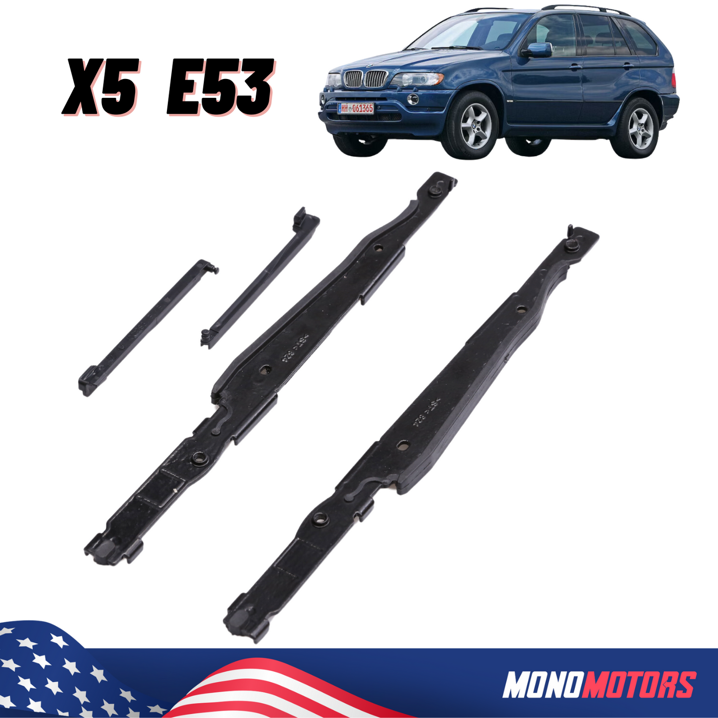 Sunroof Rails for BMW X3 E83 X5 E53 Sunroof Slide Rails Bracket Panoramic Roof