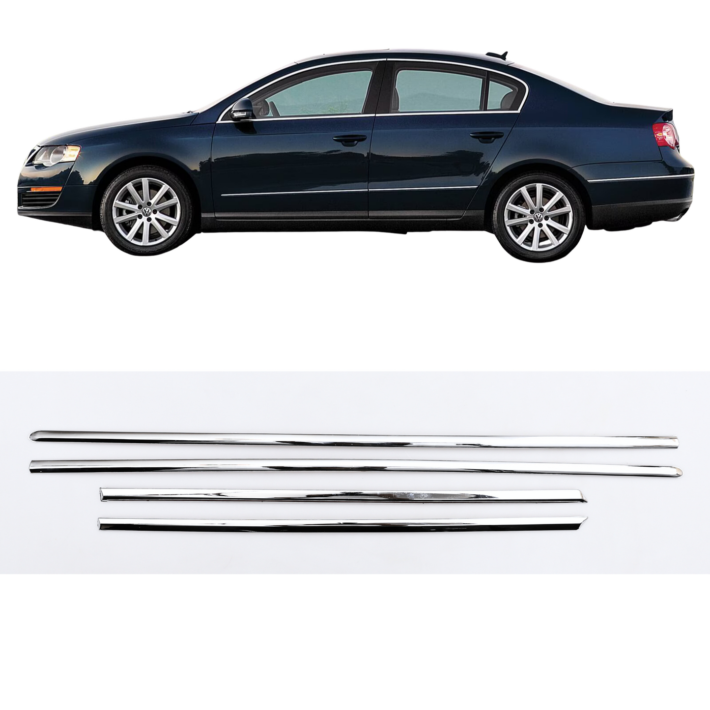 Volkswagen Passat 2005-2010 Door Molding Trim Protector Set 4pcs Edge Guard
