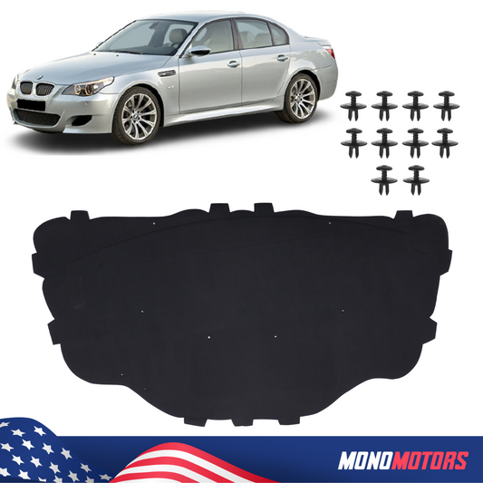 Hood Heat Insulation Pad Rivets Foam Pad for BMW E60 E61