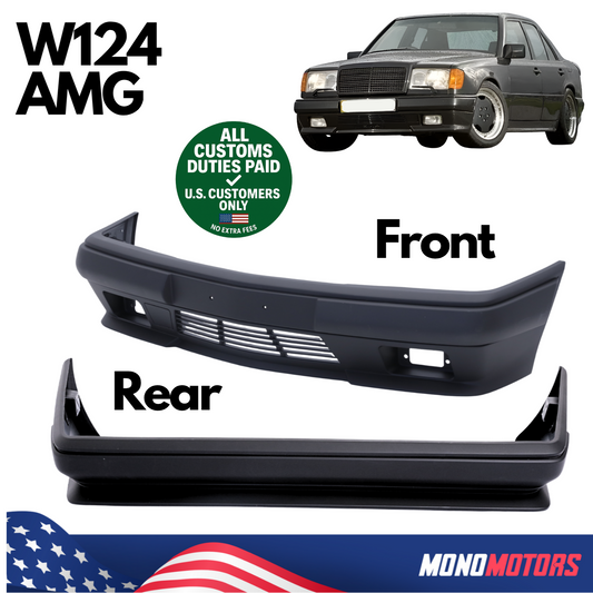 Front & Rear Bumper for Mercedes W124 AMG 1st Gen1 Body Kit Set Custom Build
