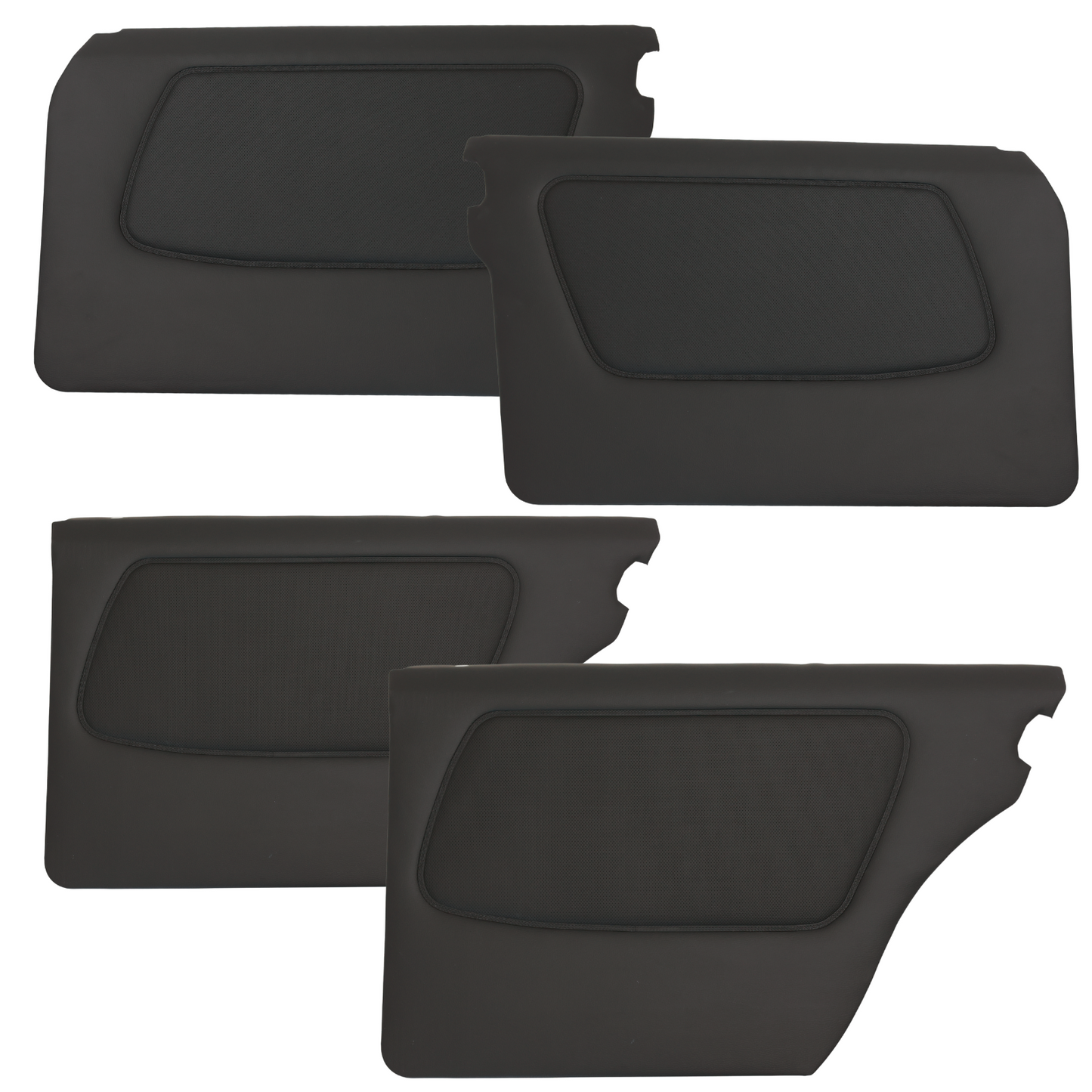 Door Panel Set for Mercedes W123 1976-1985 Black Interior Trim 4pcs