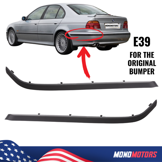 Rear Bumper Trim Strip for BMW E39 528i 1996-2001 5 Series Bumper Moulding Trims