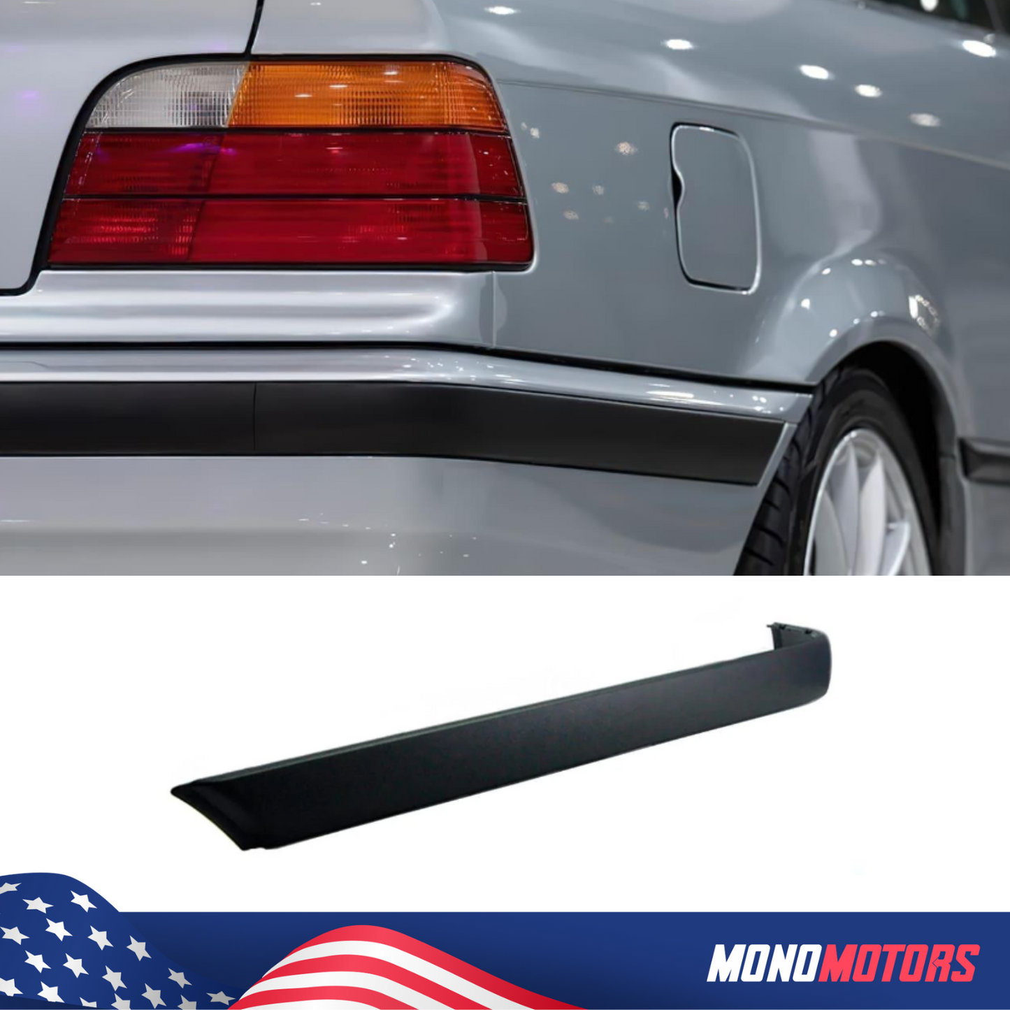 Bumper Trim Moulding Strip Band Set for BMW E36 M3 Bumper