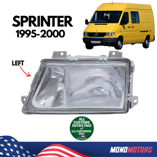 Headlight Left for Mercedes Sprinter 1995-2000 Manual Non-fog A9018200161