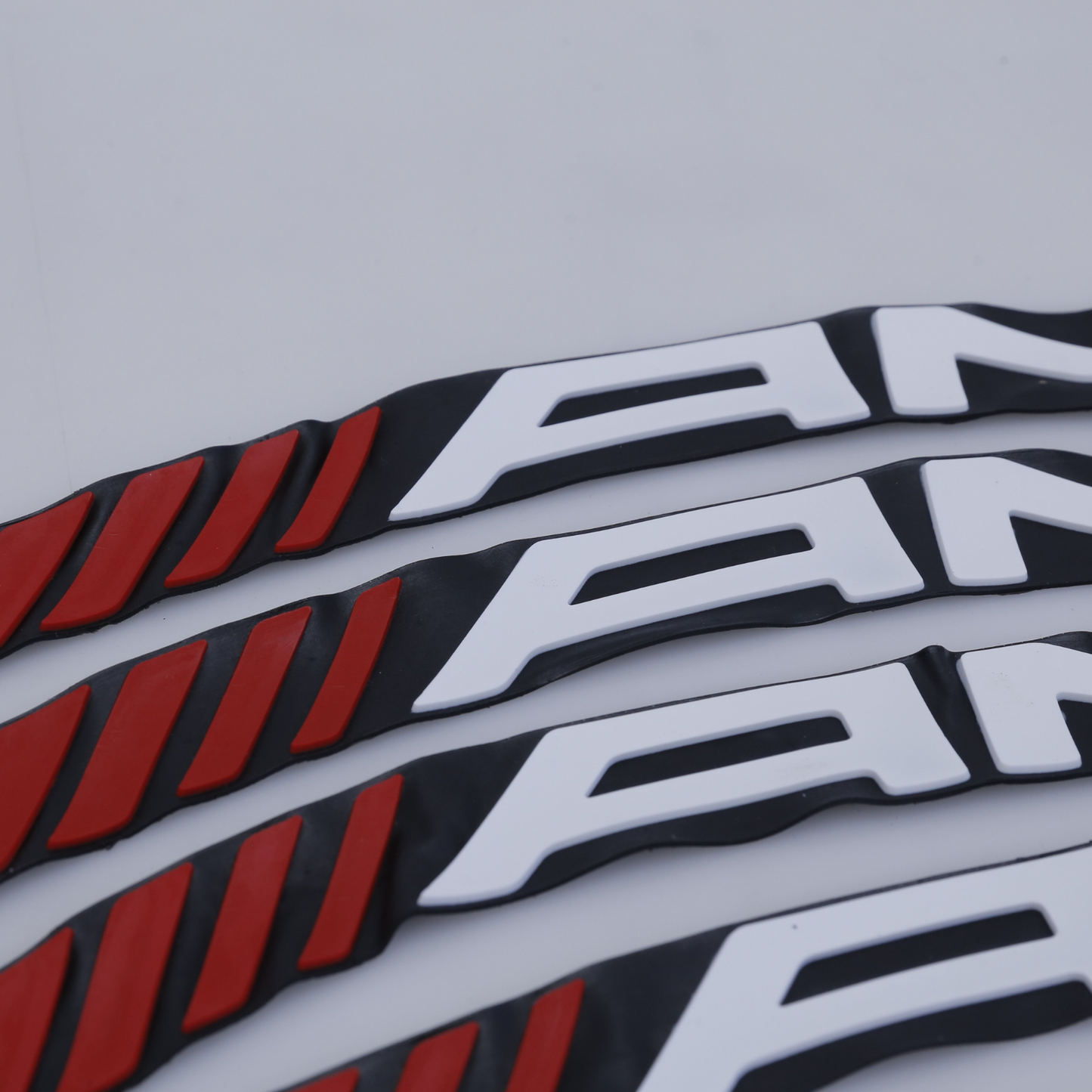 AMG Tire Letter Stickers for Mercedes Benz 3d Raised Rubber Decals 4pcs