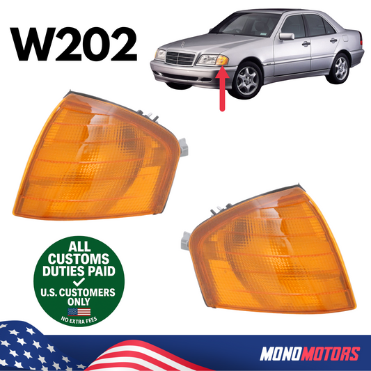 Turn Signal Assembly Yellow for Mercedes W202 1993-2000 A2028260543 A2028260643