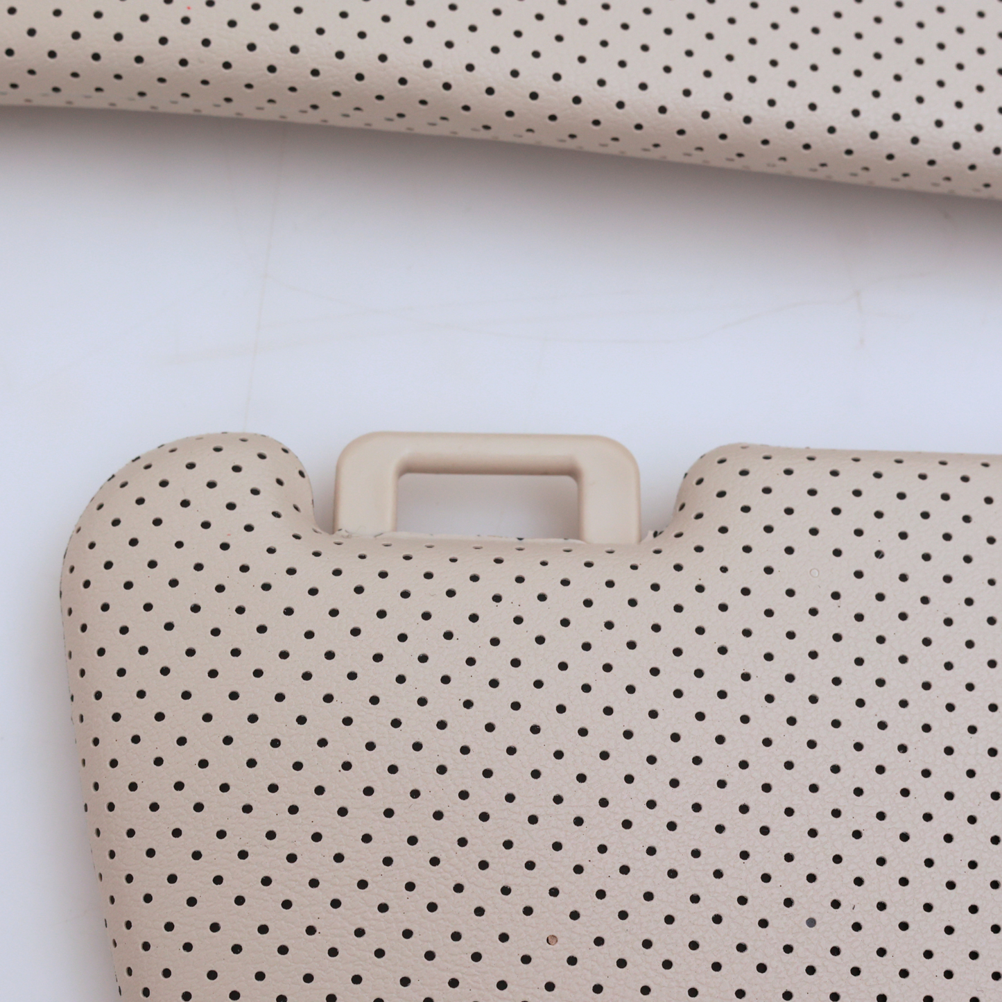 Sun Visor Set for Mercedes W115 Beige Perforated with Vanity Mirror_pair