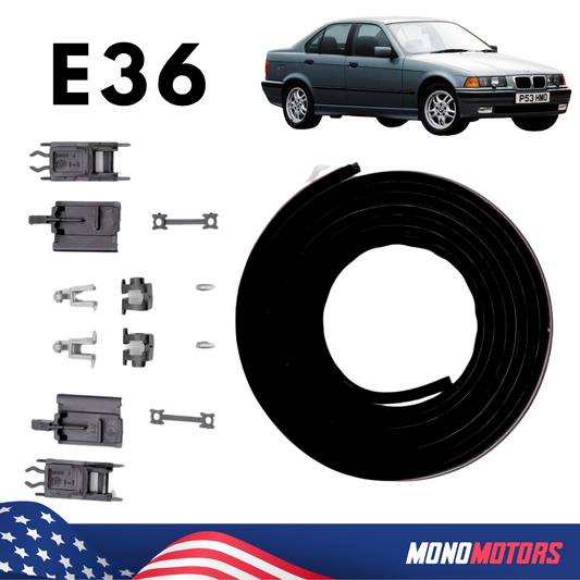 Sunroof Mechanism Parts for BMW 3 Series E36 1990-2002 W/rubber Gasket Seal