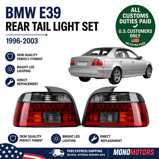 Rear Smoke Tail Light Set for BMW E39 Smoke LED 1996-2003