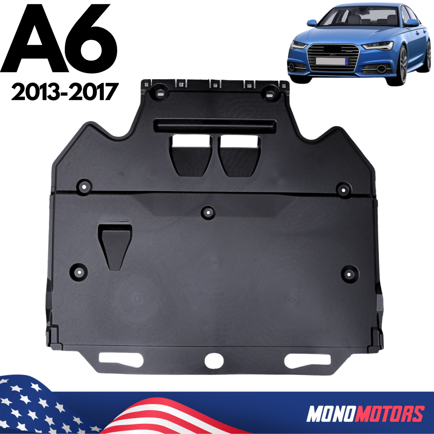 Audi A6 Undertray Front Engine Splash Shield Pan Protection 2013-2017