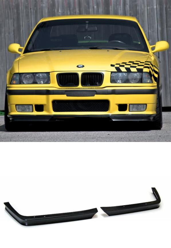 2 Side Splitters for BMW E36 M3 Bumper Front Spoiler Flap
