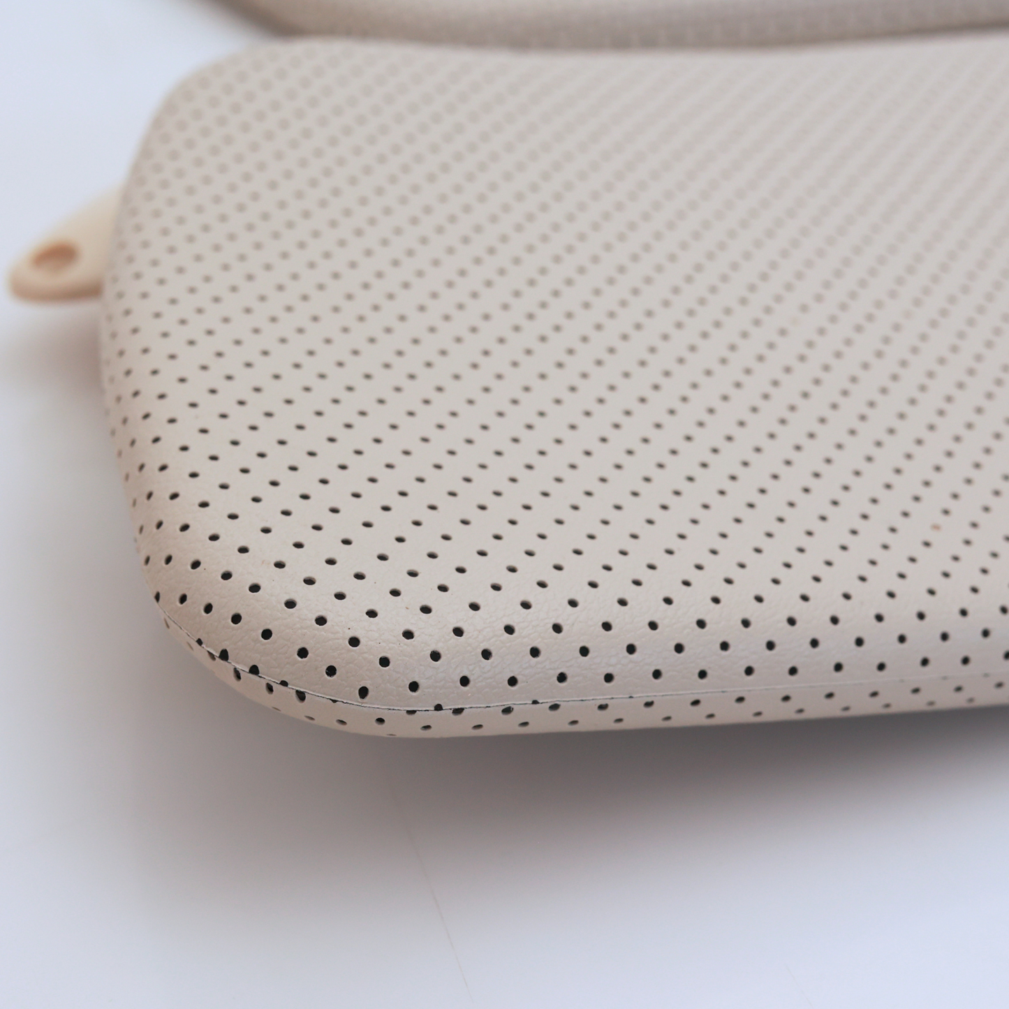 Sun Visor Set for Mercedes W115 Beige Perforated with Vanity Mirror_pair