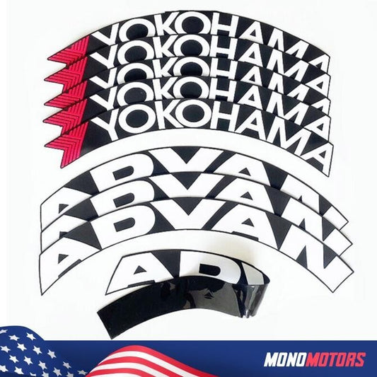 Yokohama Advan Tire Sticker for 15''-24'' Wheel 1''