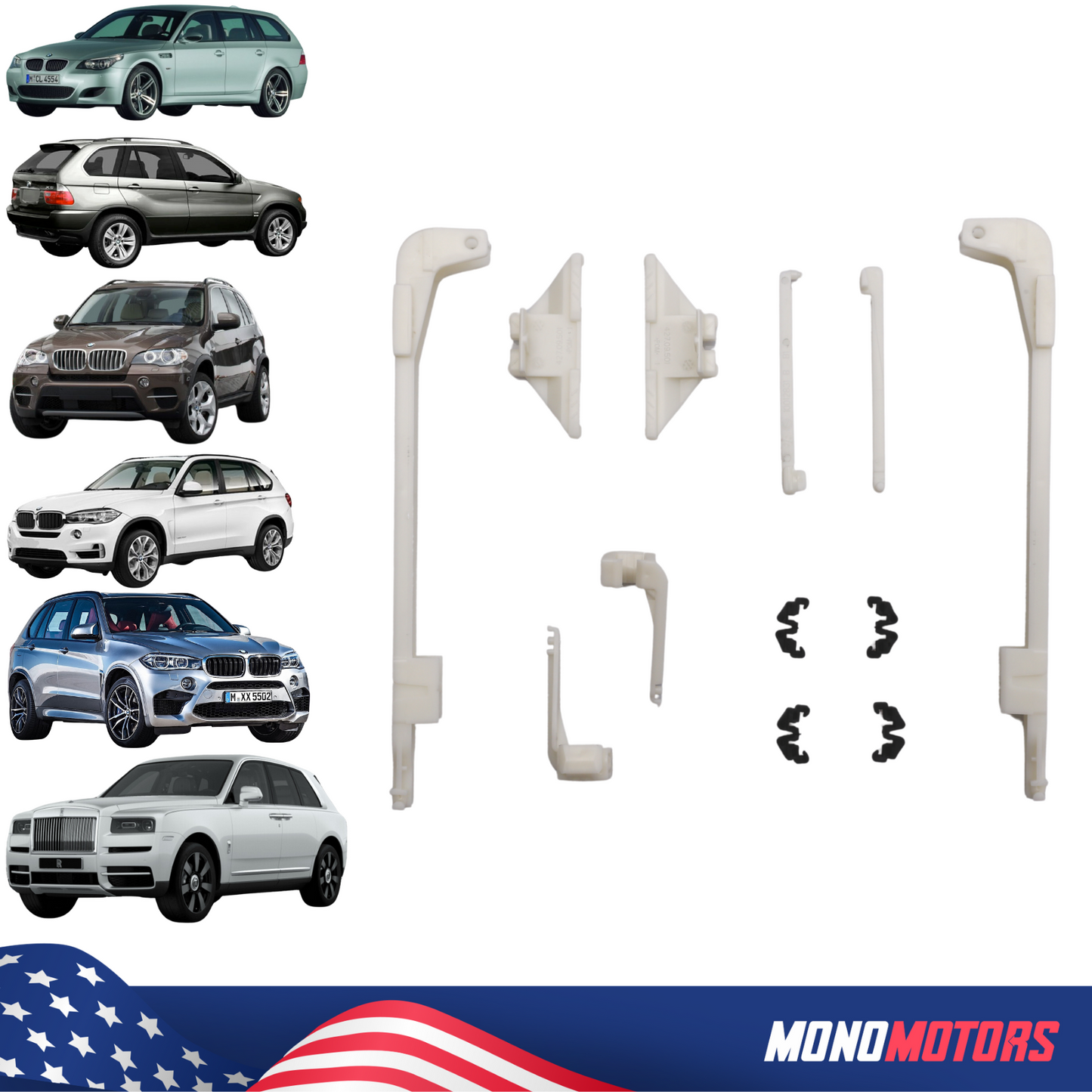 Sunroof Repair Kit for BMW X5 X3 E61 E53 E70 E83 F15 F85 and Rr31 Plastic Set