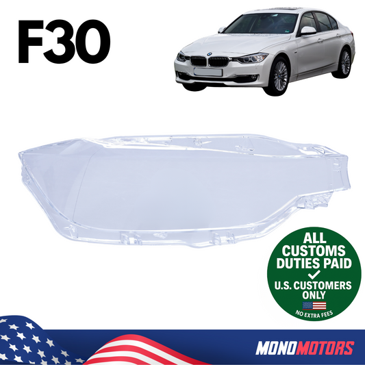 Headlight Lens Cover Right BMW F30 Lci 2016-2018 OEM 63117419634