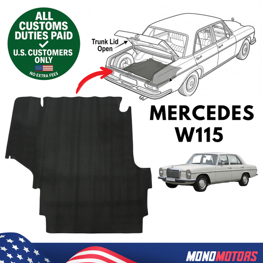 Trunk Rubber Mat for Mercedes W115 Sedan 1968-1976 Floor Liner Non Slip