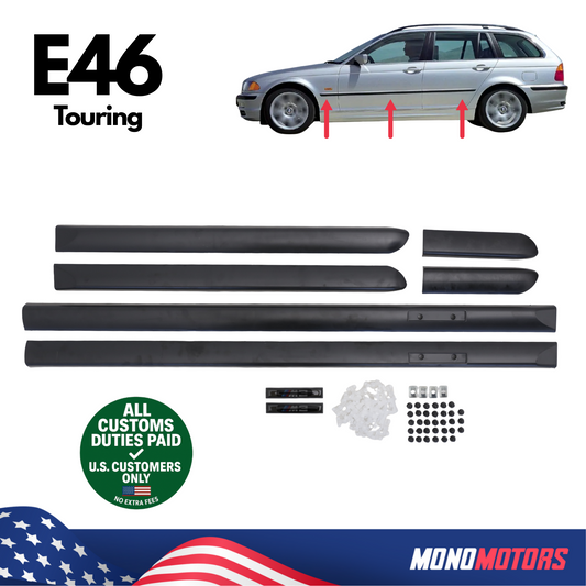 Door Side Body Moulding Trim Set Left Right for E46 Touring 1998-2005