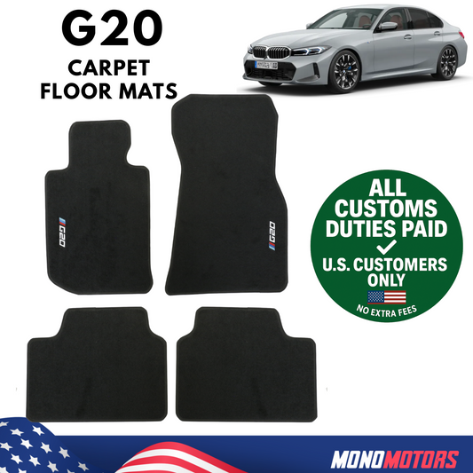 Carpet Floor Mats M Style BMW 3 Series G20 Non Slip Interior Set