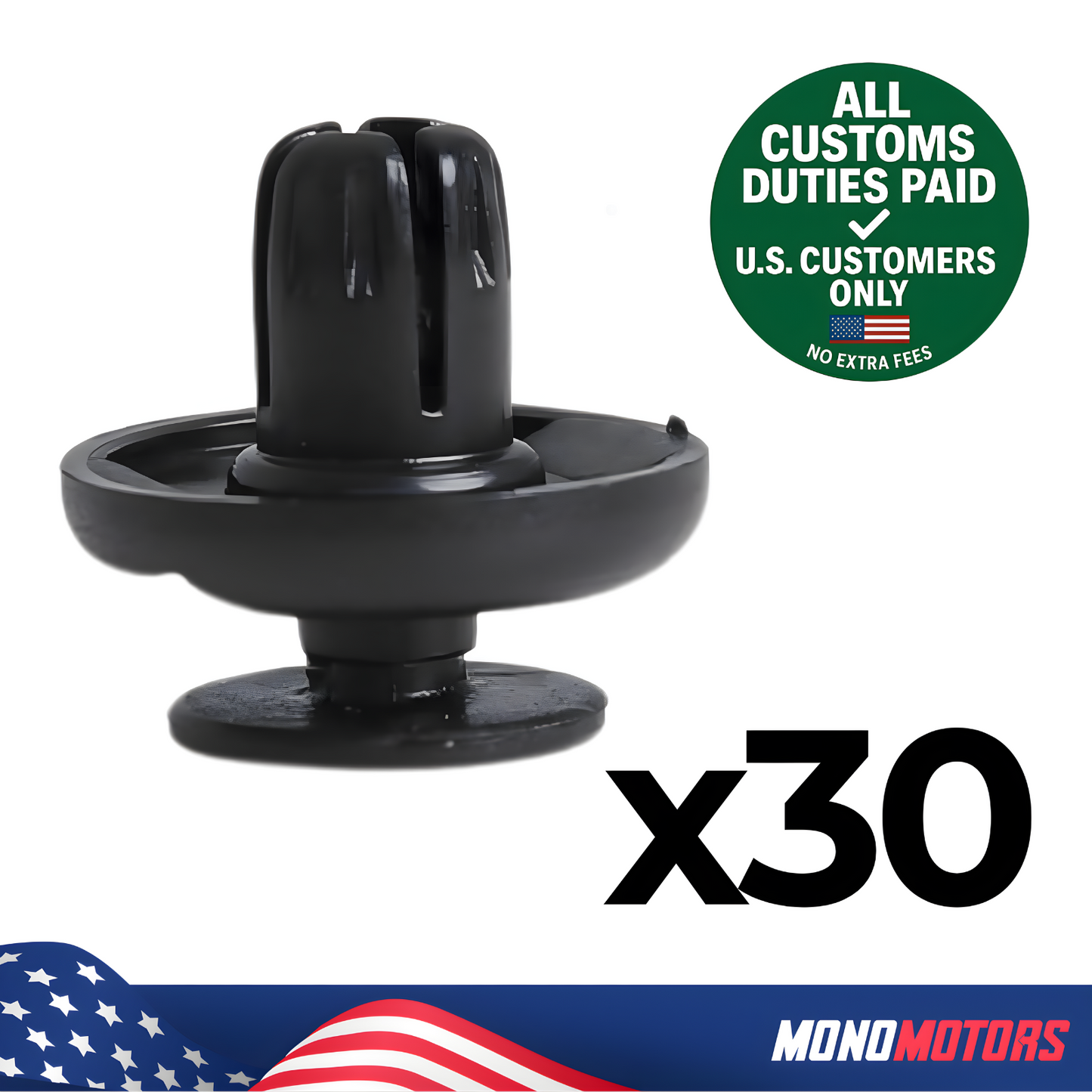 Fender Liner Retainer Clips 30x for Honda Ford W711712 Mitsubishi Mercedes