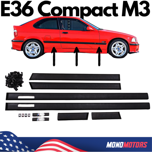 Body Side Moulding Trim for BMW E36 Compact 1993-2000 M3 2d Sport Door Mouldings