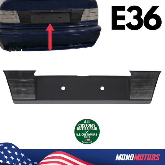 Rear License Plate Holder Frame Black Smoked for BMW E36 1991-1998