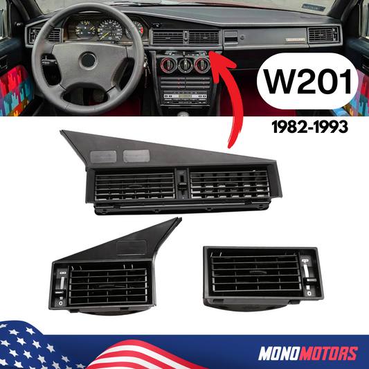 Air Vent Frame Grille for Mercedes W201 190 190e 190d 1982-1993 3pcs Ventilation