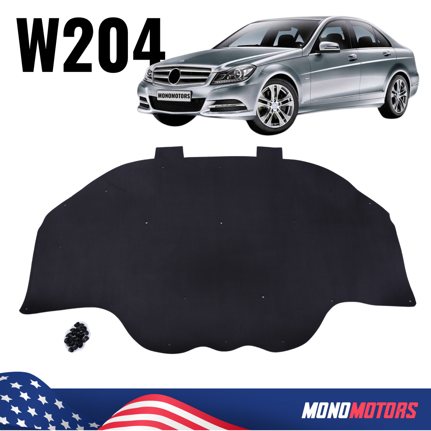 Hood Panel for for Mercedes-benz W204 C Class 2008-2014 Mb Insulation Panel Pad