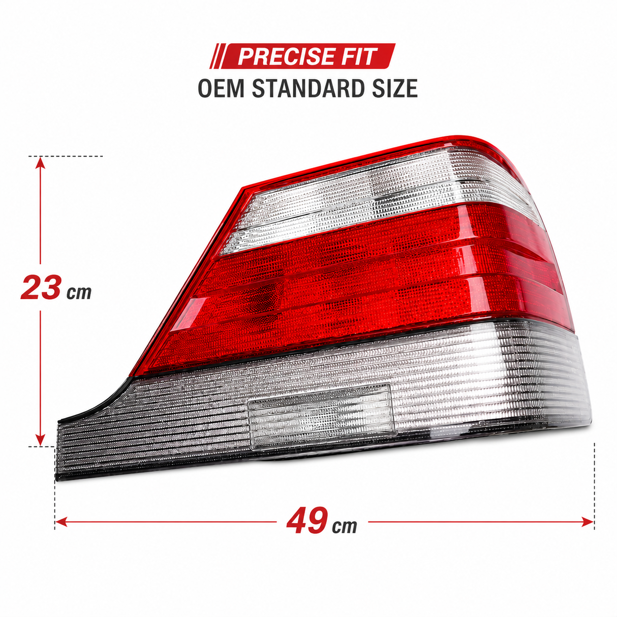 Rear Tail Light Set for Mercedes W140 S Class 1991-1998 with Center Reflector