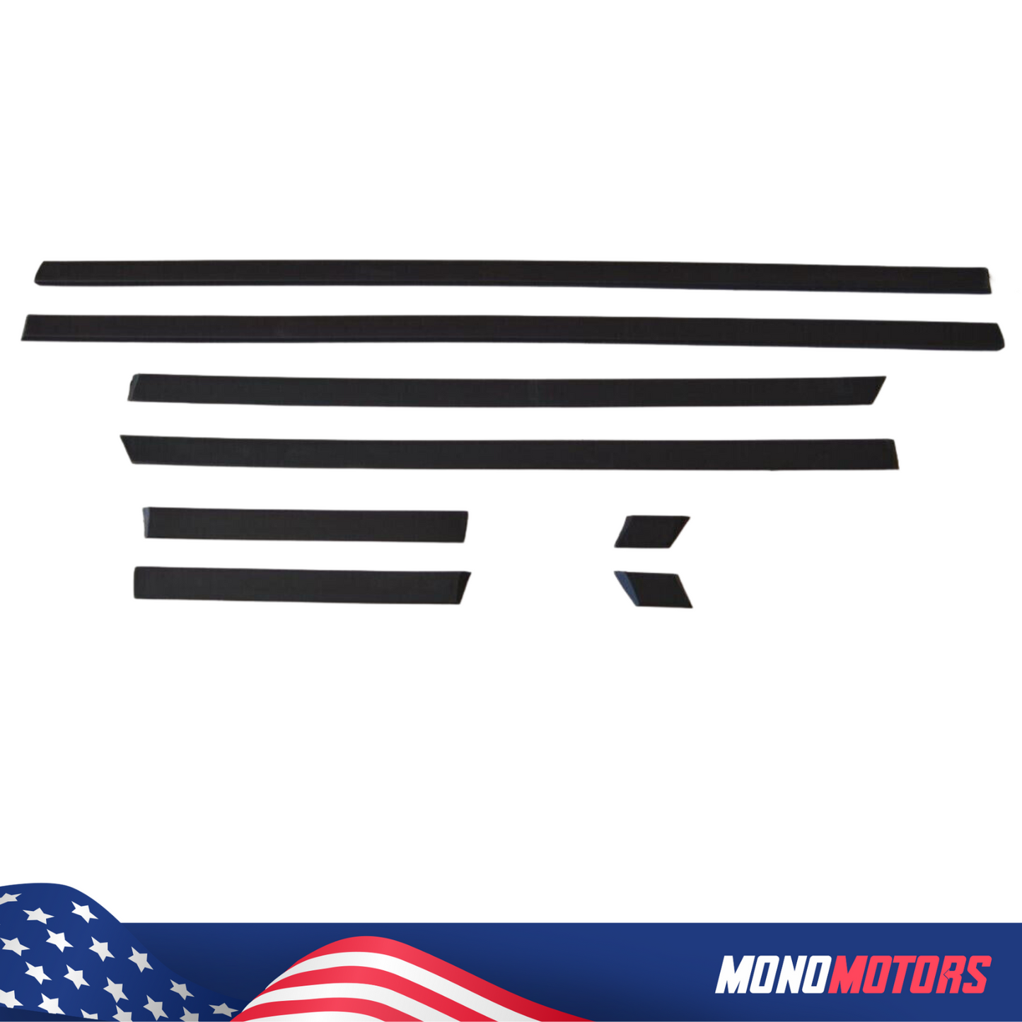 BMW E34 525i Body Side Moulding Trim 5 Series 1988 - 1996 Set 8pcs W/clips