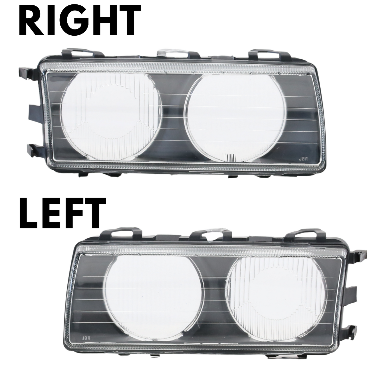 Headlight Lens Cover Housing Set for BMW E36 1992-1999 Sedan Coupe