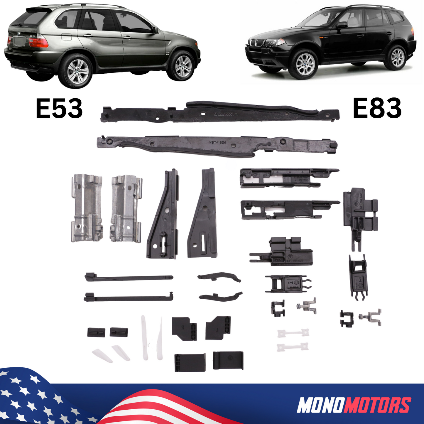 32 Pcs Sunroof Repair Kit for BMW X5 BMW X3 Panoramic Sunroof Shade Fast Deliver