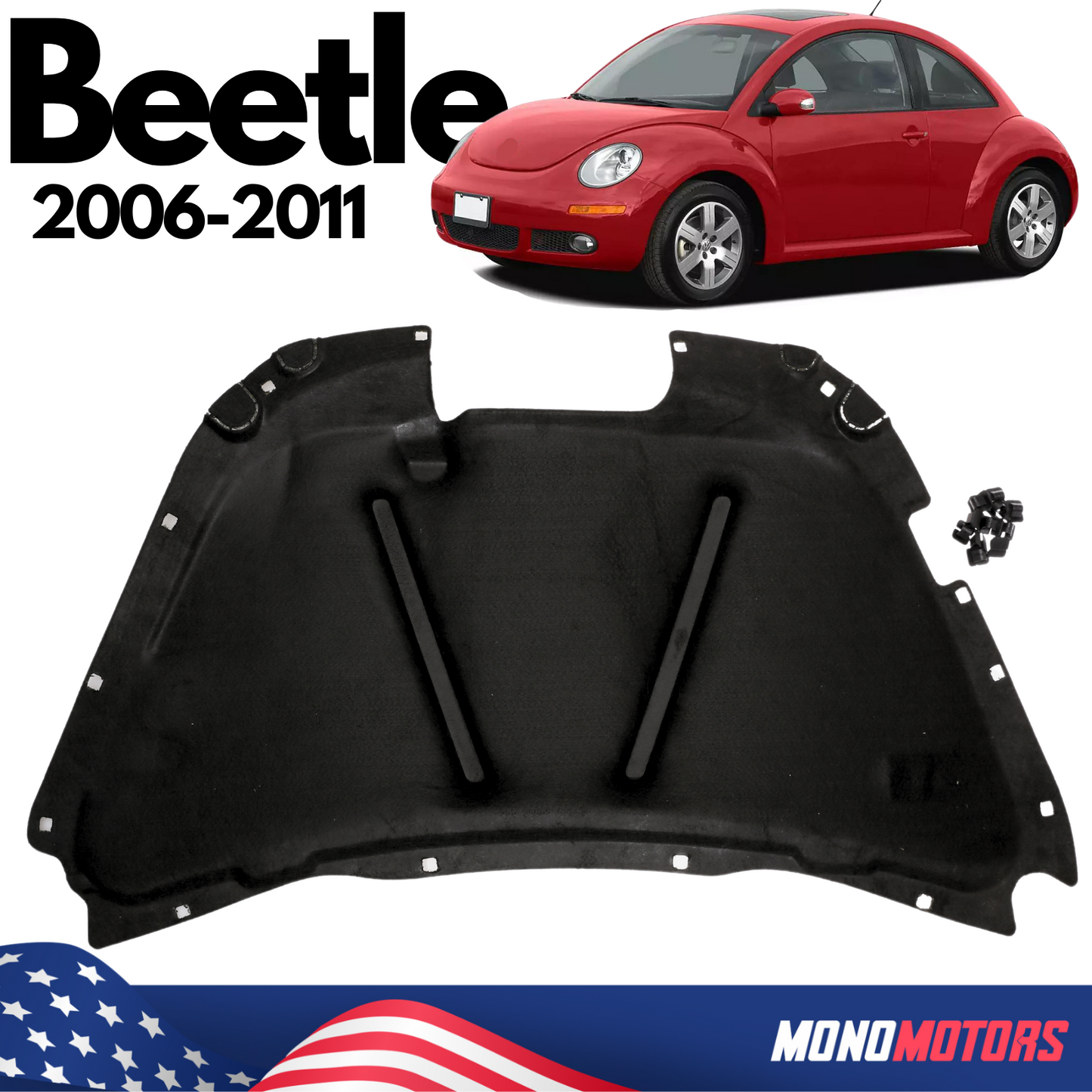 Hood Insulation Panel for Volkswagen Beetle 2006-11 VW Mat Engine Compartment