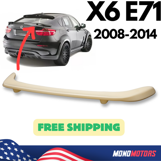 Enhanced Trunk Spoiler for BMW X6 E71 2008–2014 Style Rear Wing Unpainted