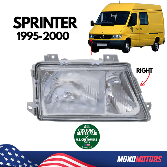 Headlight Right for Mercedes Sprinter 1995-2000 Manual Non-fog A9018200261
