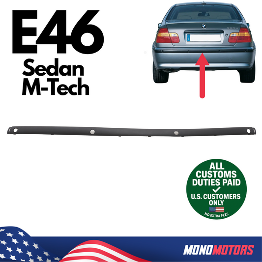 Rear Bumper Centre Protective Rubber Strip for E46 M Sedan 1998-05 51127893306