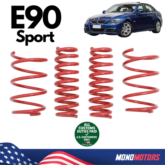 Performance Lowering Coil Spring Set Front Rear 4pcs for BMW E90 Sport