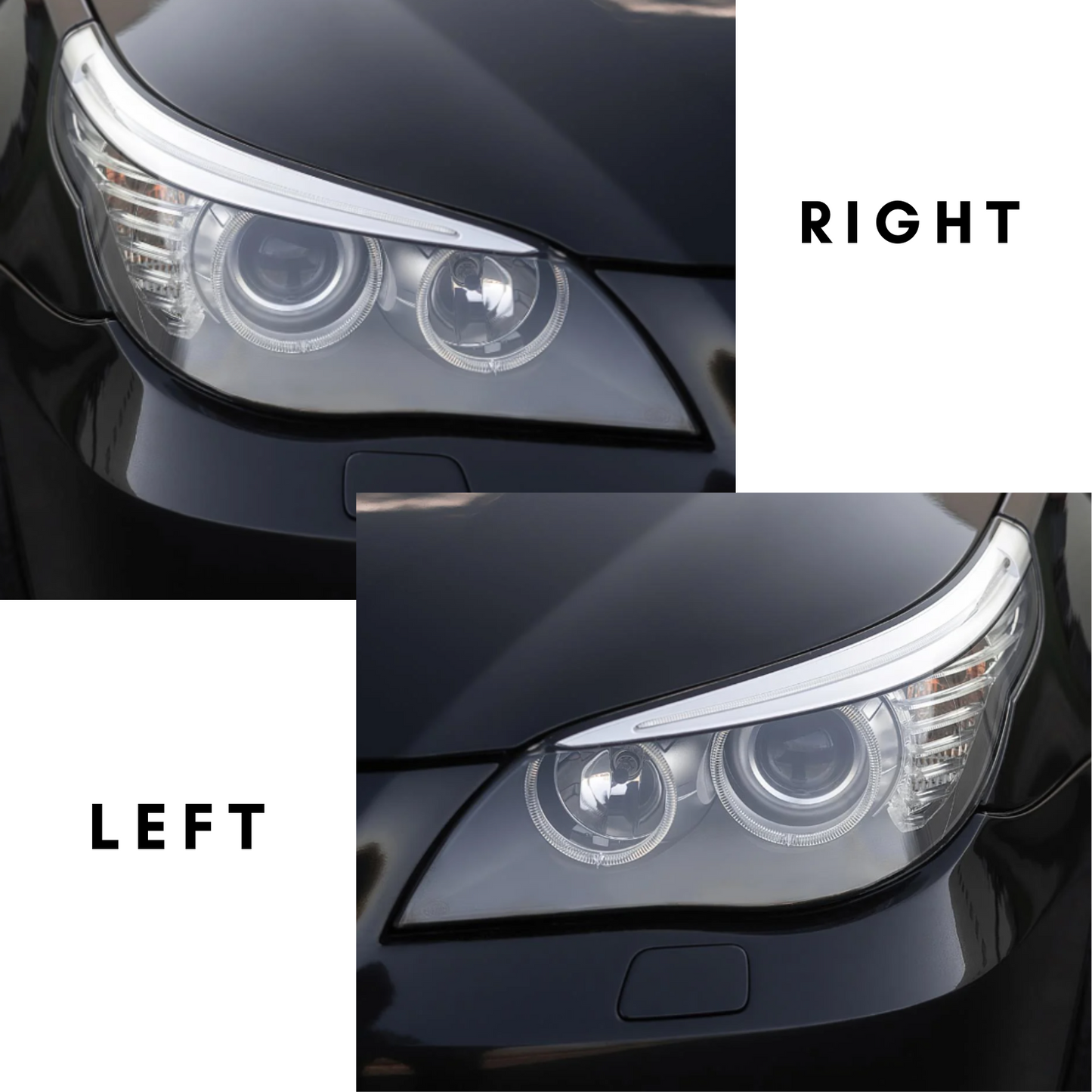 Headlight Lens for BMW E60 5 Series 2003-2006 Headlamp Smooth Clear Cover Part