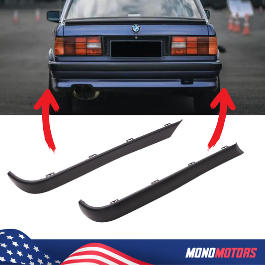 Bumper Trim Molding Rear for 1988-92 BMW E30 Euro Left- Right